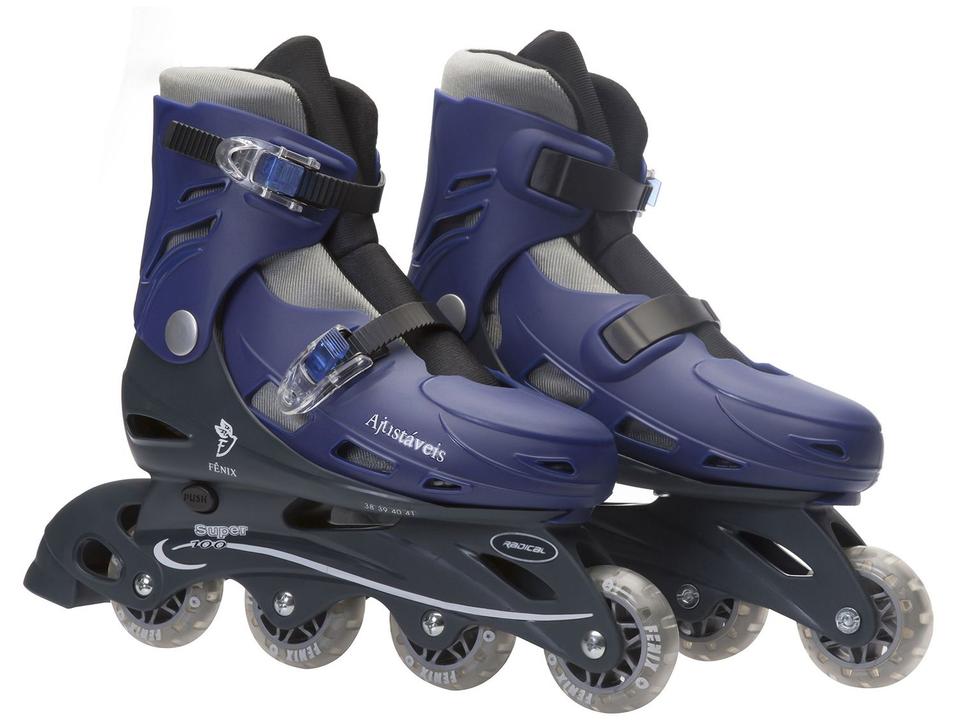 Patins in Line Infantil Fênix AD-01 Azul - 2