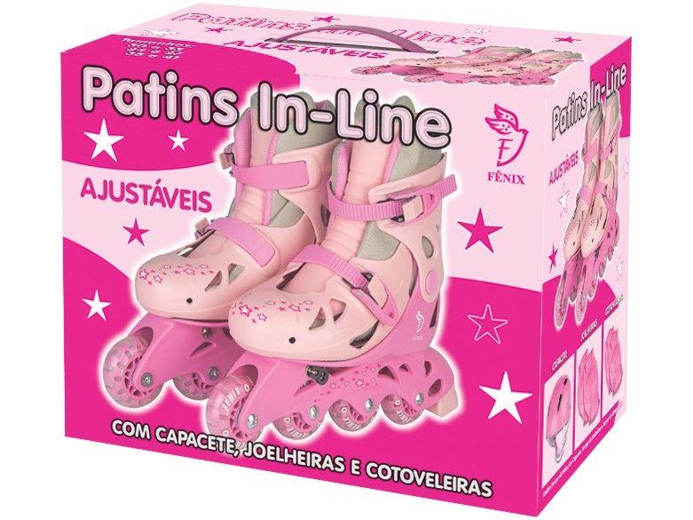 Patins in Line Infantil Fênix Rosa - 2