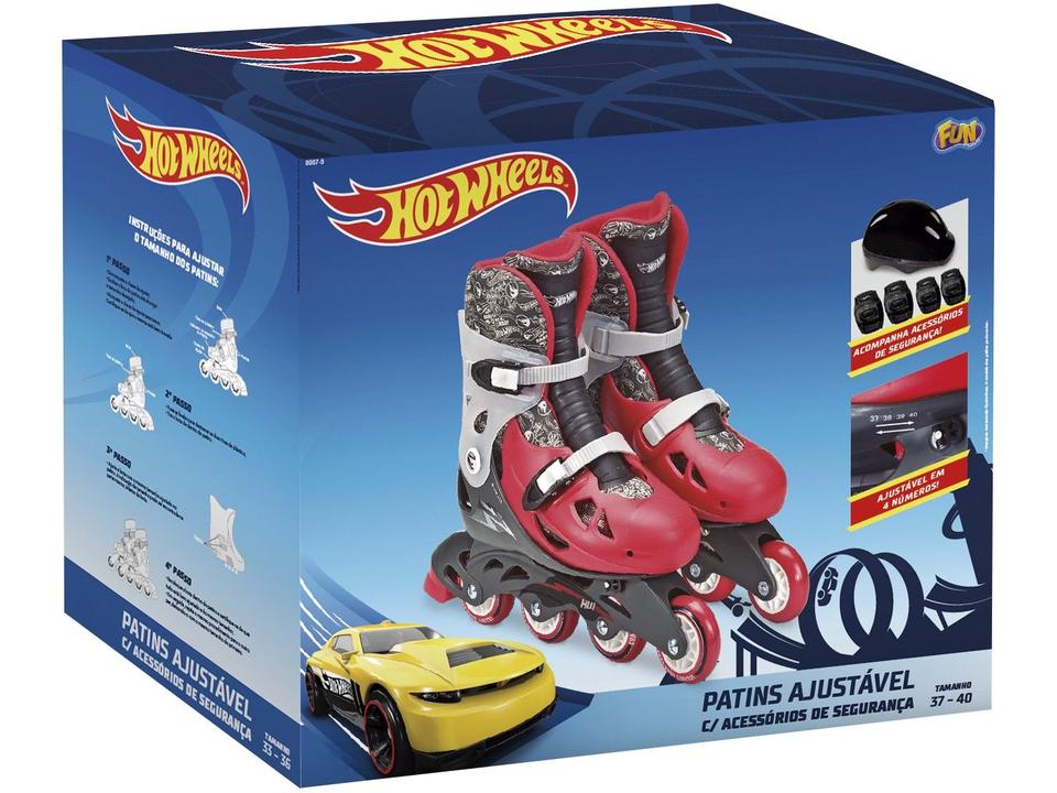 Patins In Line Infantil Fun Hot Wheels - 4