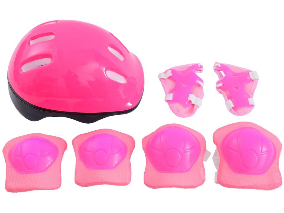 Patins in Line Infantil Princess Lulie Sport ML005 Rosa com Acessórios - 3