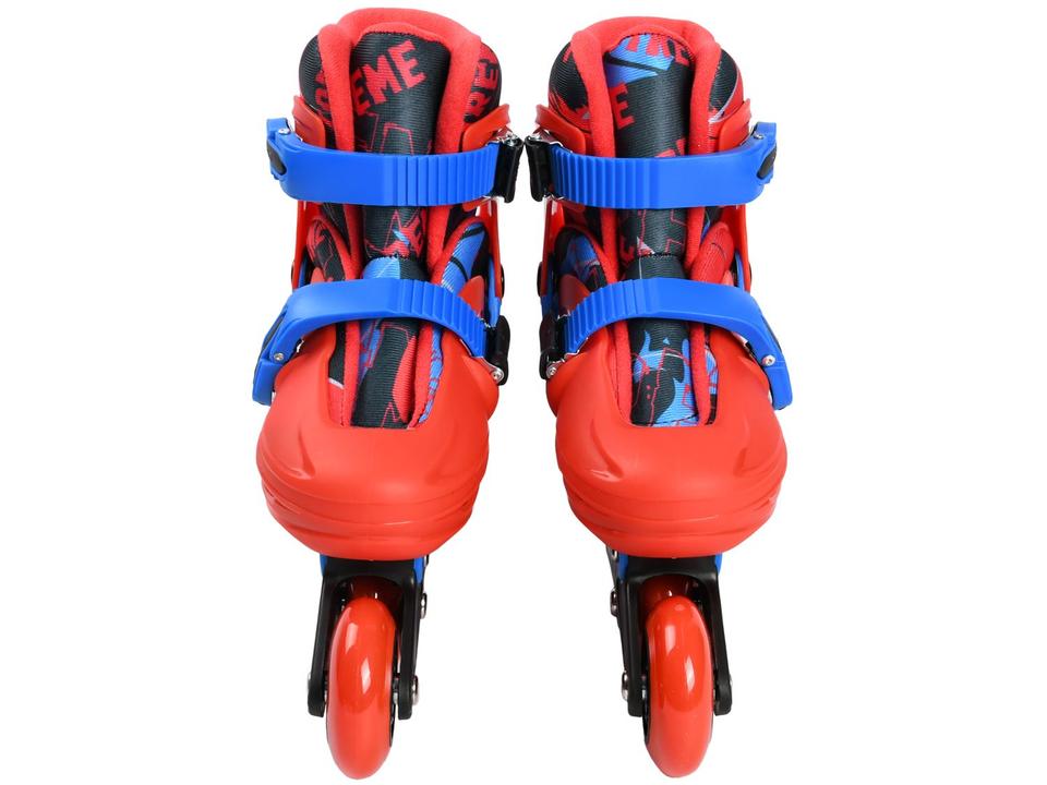 Patins in Line Infantil Xtreme Lulie Sport ML004 Vermelho Azul e Preto com Acessórios - 3