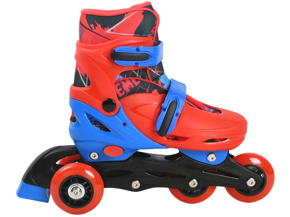 Patins in Line Infantil Xtreme Lulie Sport ML004 Vermelho Azul e Preto com Acessórios - 1