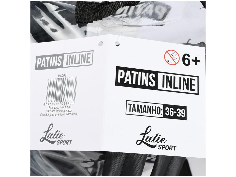 Patins in Line Lulie Sport ML008 Preto e Azul Escuro - 8