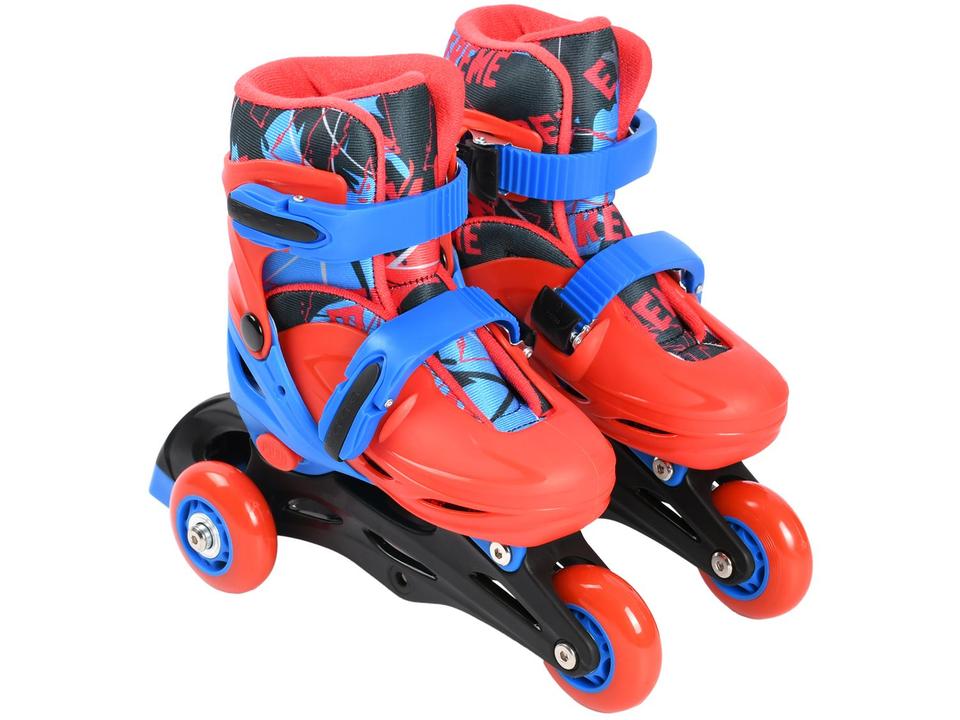 Patins in Line Xtreme Lulie Sport ML002 Vermelho Azul e Preto com Acessórios - 2