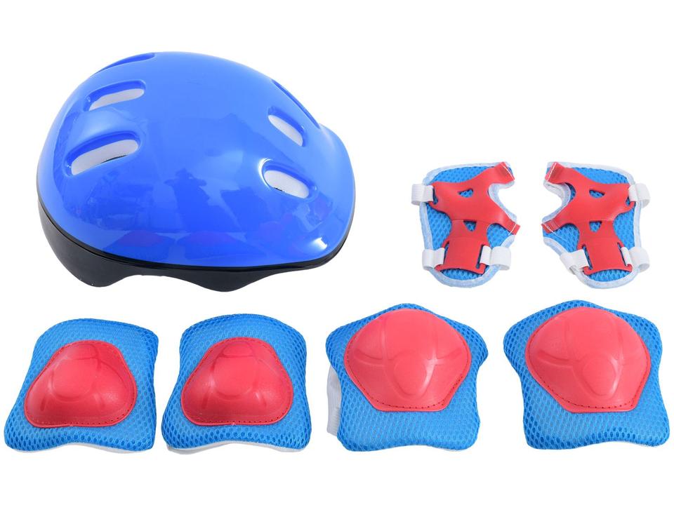 Patins in Line Xtreme Lulie Sport ML002 Vermelho Azul e Preto com Acessórios - 4