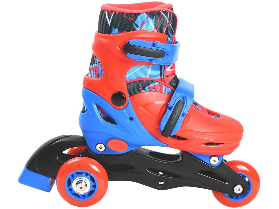 Patins in Line Xtreme Lulie Sport ML002 Vermelho Azul e Preto com Acessórios - 1