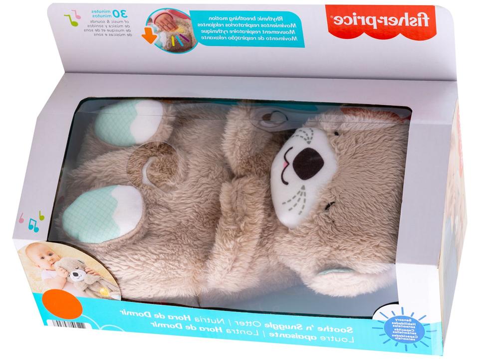 Pelúcia Fisher Price Lontra Doces Sonhos Emite Som - 6