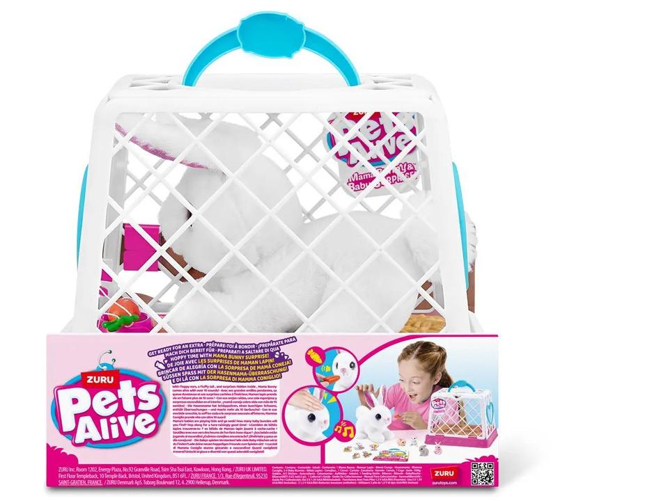 Pelúcia Pets Alive Mamãe Coelha Mama Bunny & Baby - 10