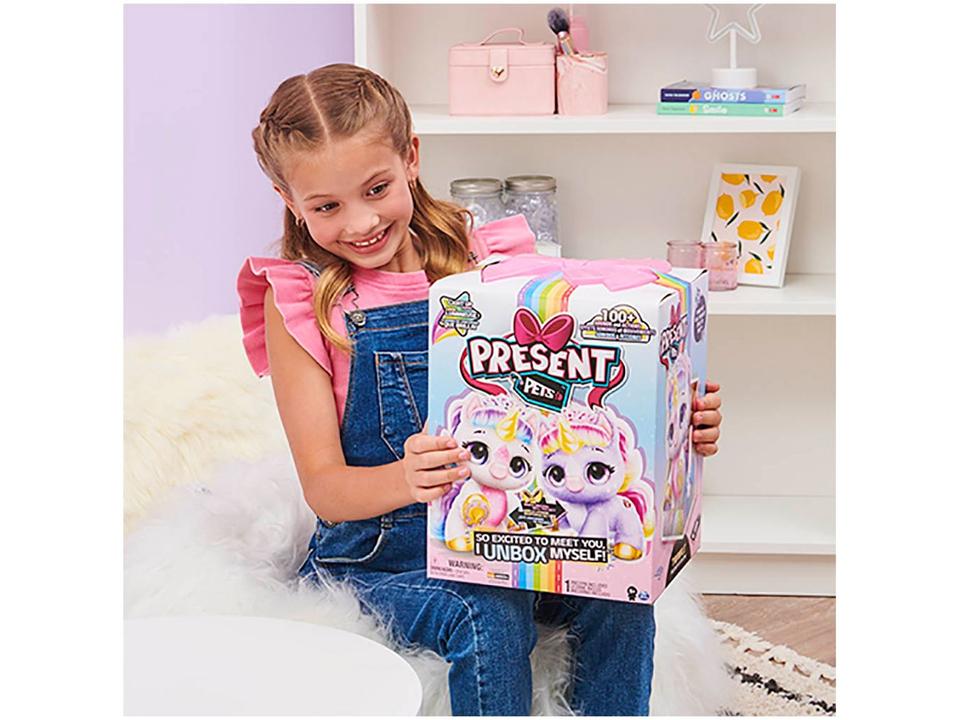 Pelúcia Present Pets Unicórnio Emite Som - 2