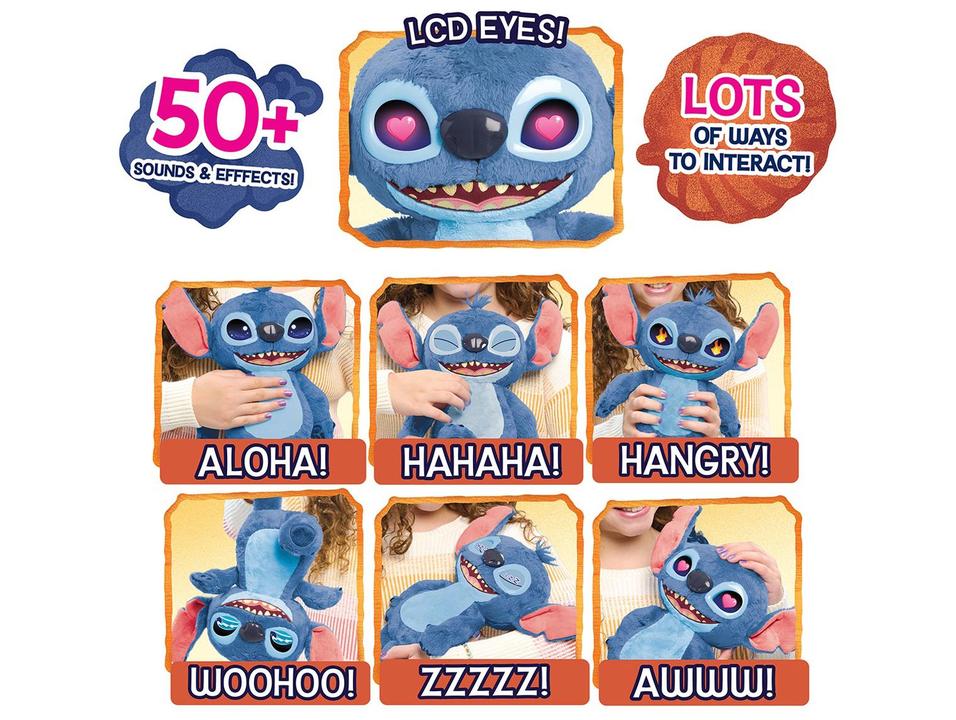 Pelucia Stitch Emite Som Sunny Brinquedos - 1