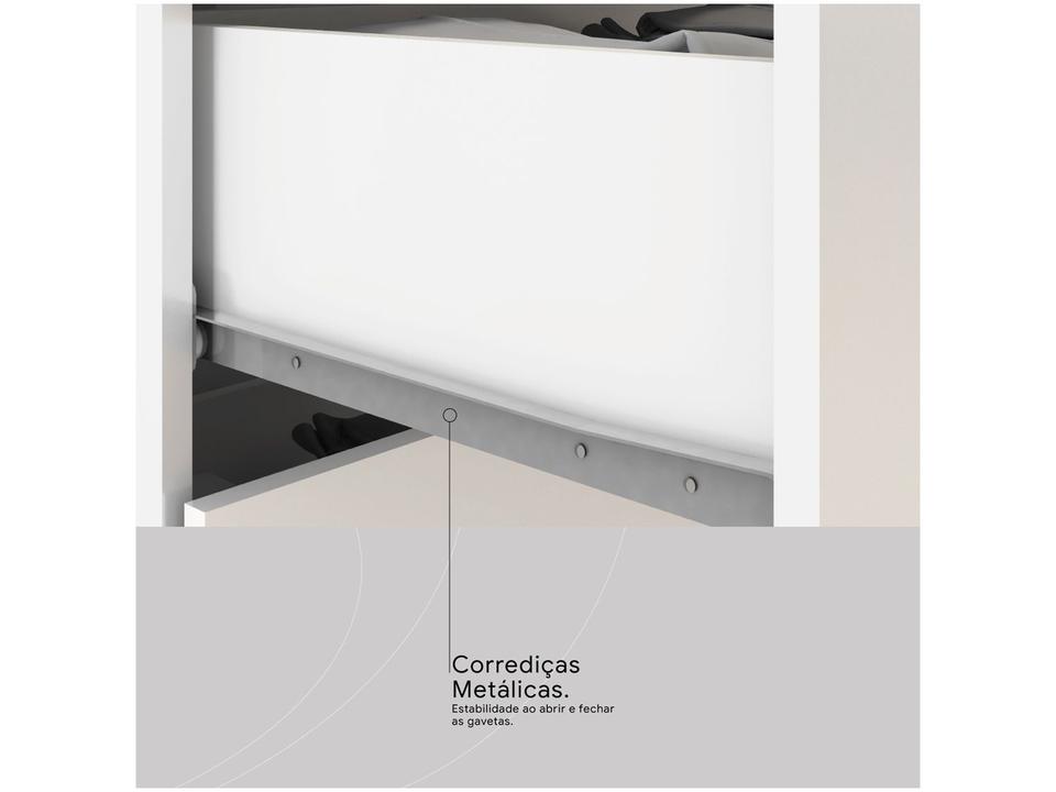 Penteadeira Camarim com Espelho e LED 3 Gavetas 2 Portas Demóbile Carisma - 3