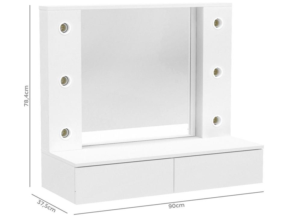 Penteadeira Camarim Parede com Espelho - 12