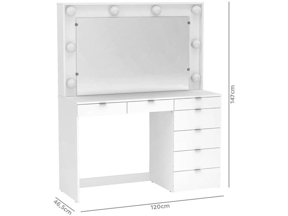 Penteadeira com Espelho 7 Gavetas - 9