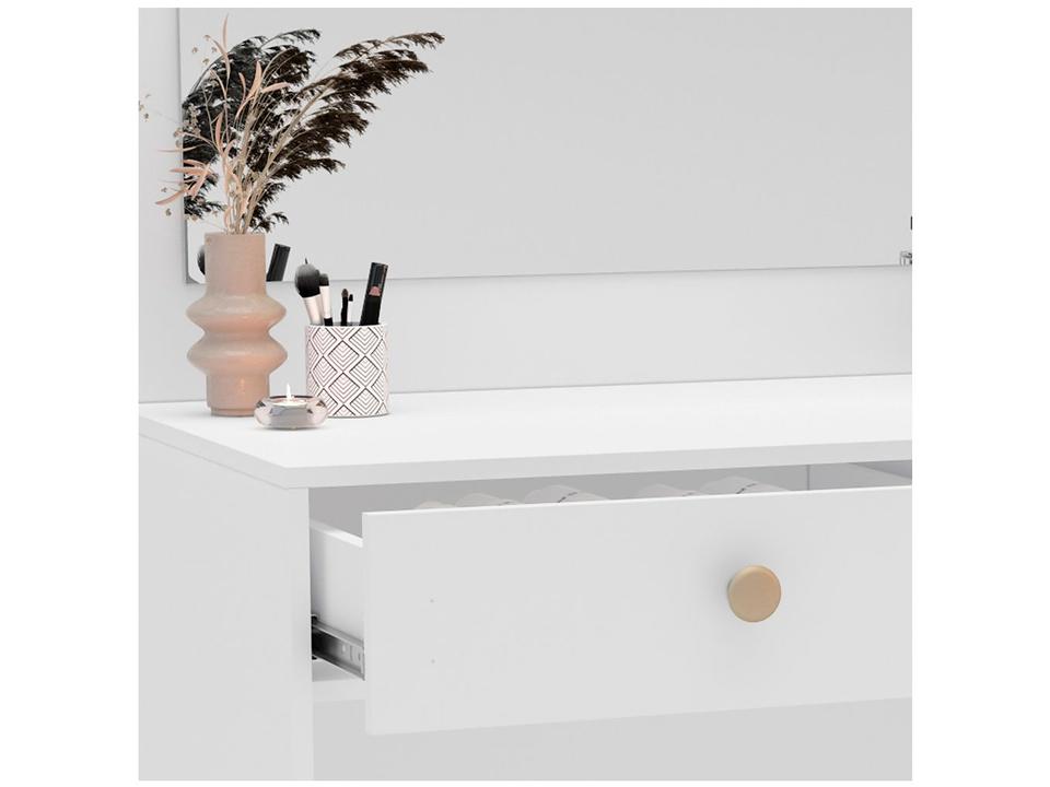 Penteadeira com Espelho e LED 2 Gavetas Politorno Móveis Valência - 5