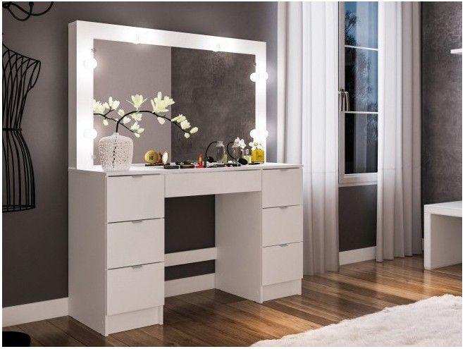 Penteadeira de Torre com Espelho 7 Gavetas - 1