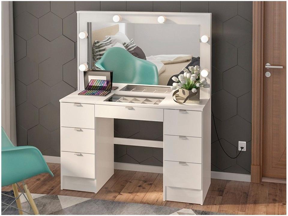 Penteadeira de Torre com Espelho 7 Gavetas - 2