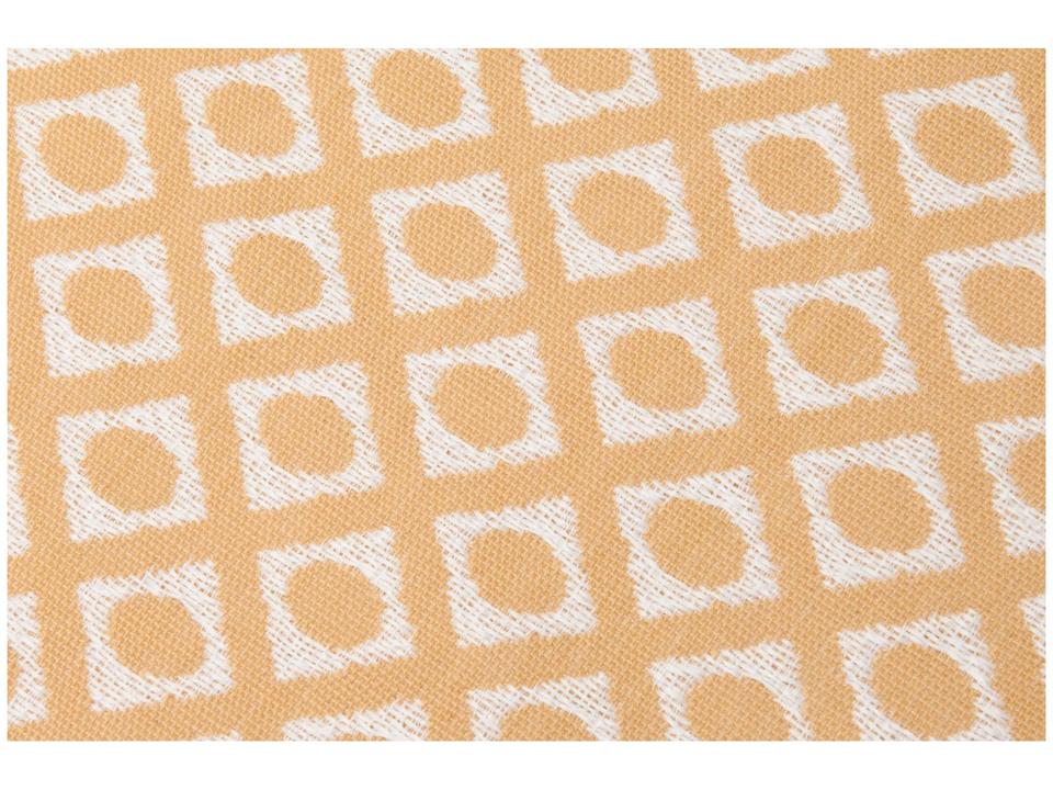 Peseira Casal 65x220cm Laranja Lartex Jacquard Hog - 4