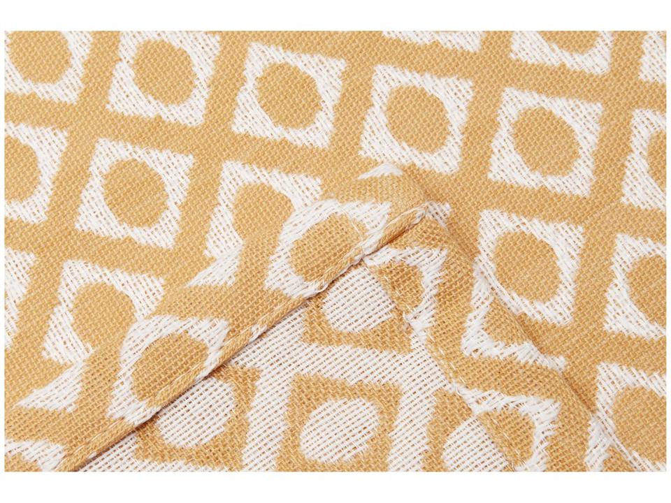 Peseira Casal 65x220cm Laranja Lartex Jacquard Hog - 5