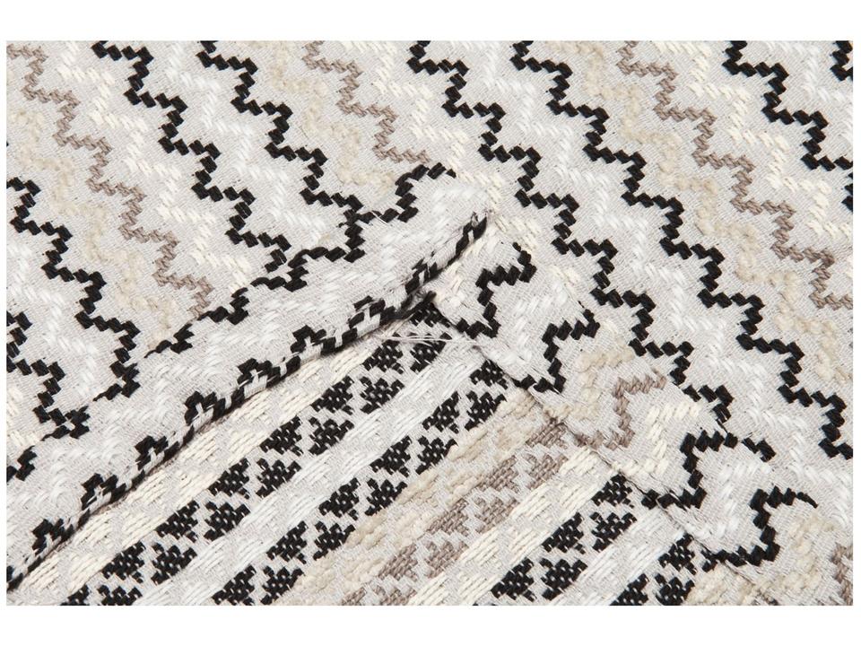 Peseira King 65x260cm Cinza Lartex Jacquard Hog - 4