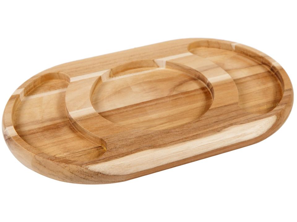 Petisqueira de Madeira Oval 2 Peças - 2