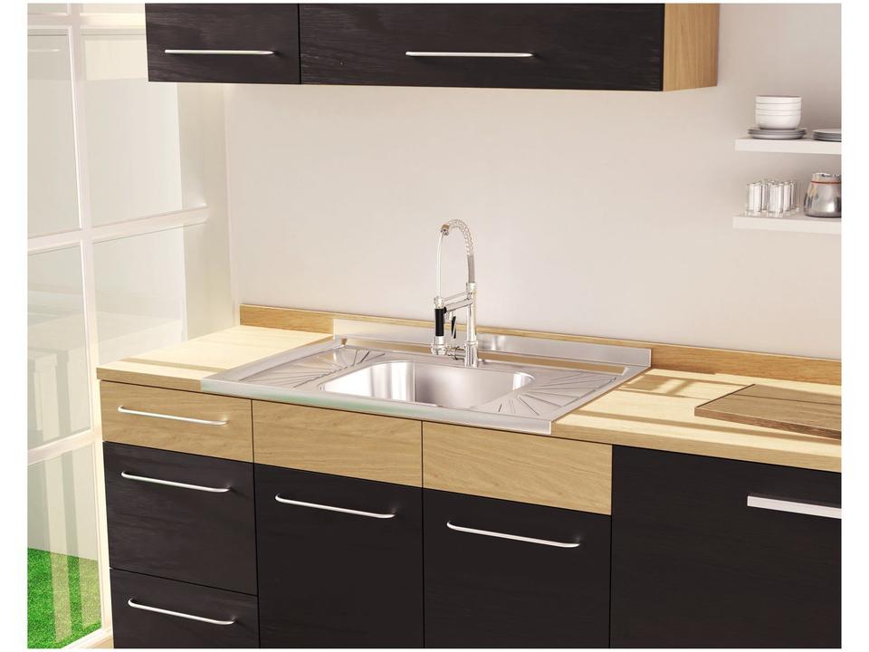 Pia de Cozinha Com Válvula Inox GNX 105x14x53cm PIA10001 - 3