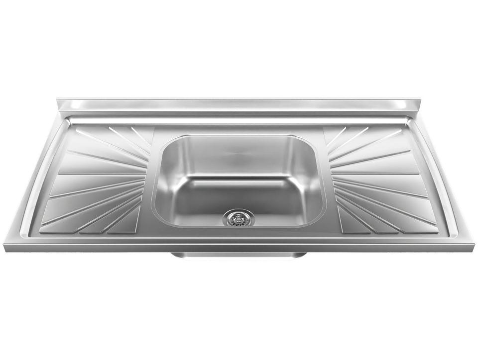 Pia de Cozinha Com Válvula Inox GNX 105x14x53cm PIA10001 - 5