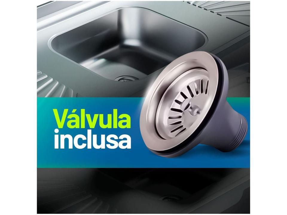 Pia de Cozinha Com Válvula Inox GNX 120x53cm PIA10001 - 1