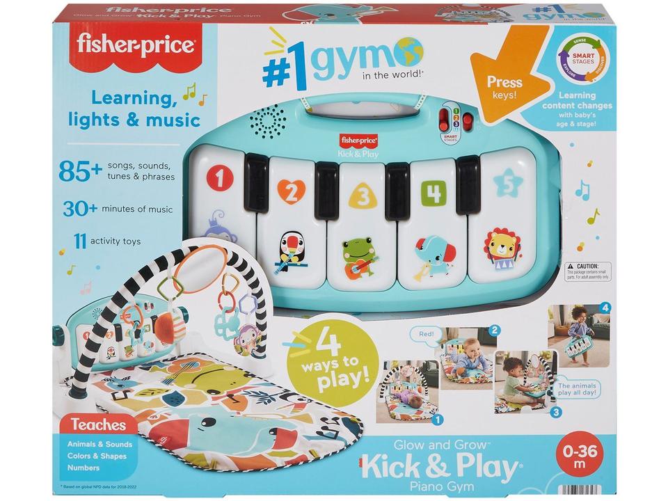 Pianinho Brilha e Cresce Bebê Fisher-Price Mattel - 8