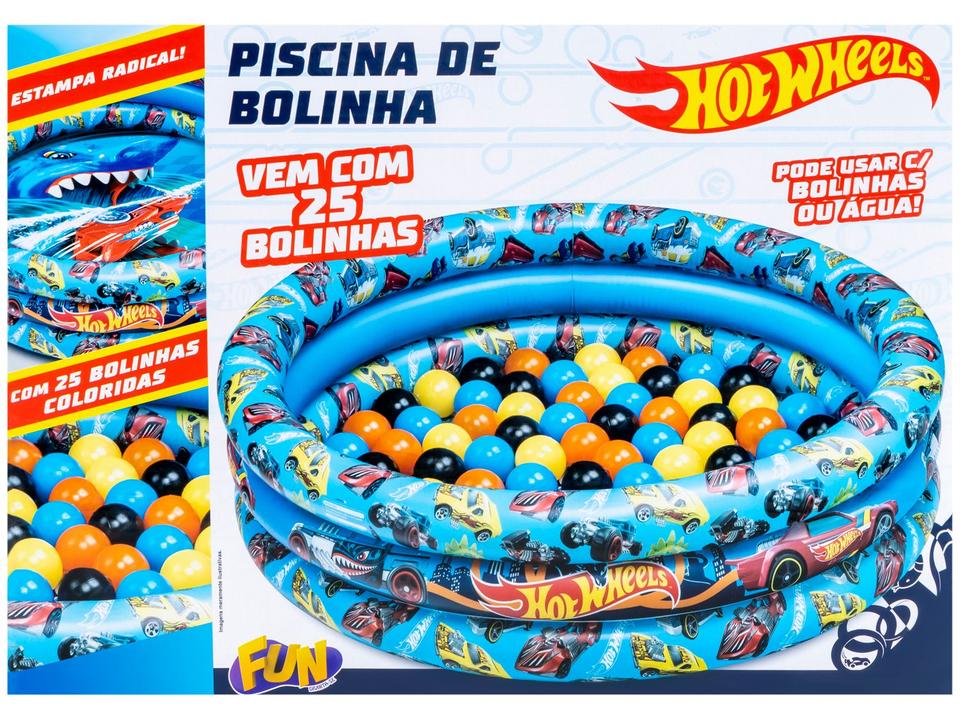 Piscina de Bolinha Hot Wheels 25 Bolinhas - Fun - 9