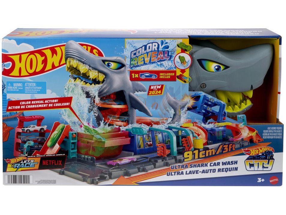 Pista City Hot Wheels Lava-Rápido Mega Tubarão - 5