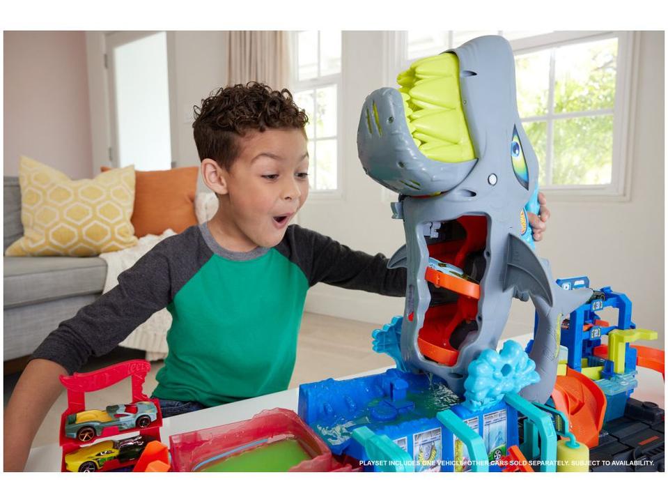 Pista City Hot Wheels Lava-Rápido Mega Tubarão - 1