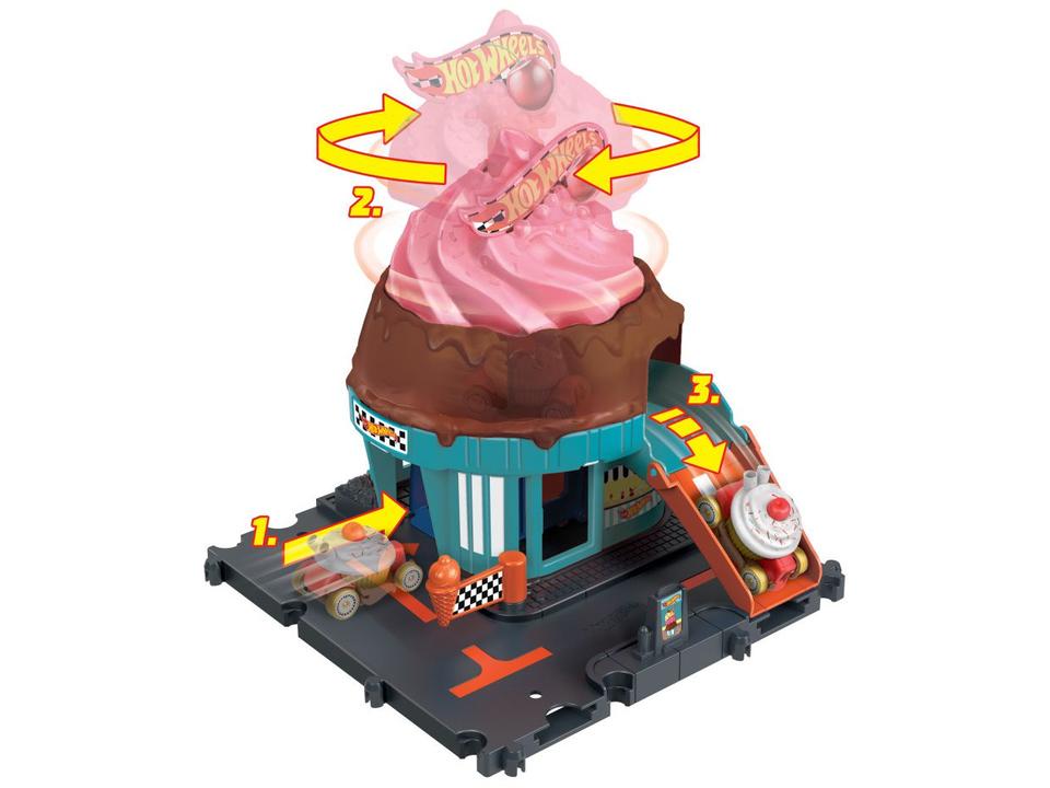 Pista City Hot Wheels Sorveteria Mattel - 3