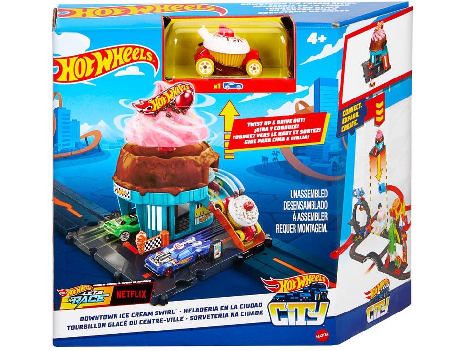 Pista City Hot Wheels Sorveteria Mattel - 4