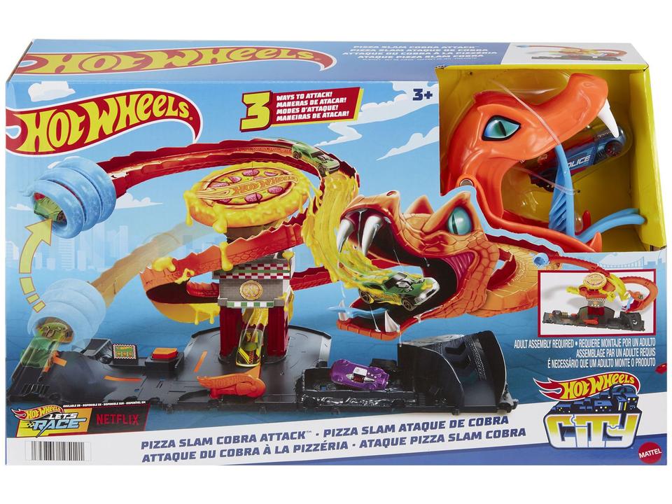 Pista Hot Wheels City Ataque de Cobra vs Pizzaria - 6