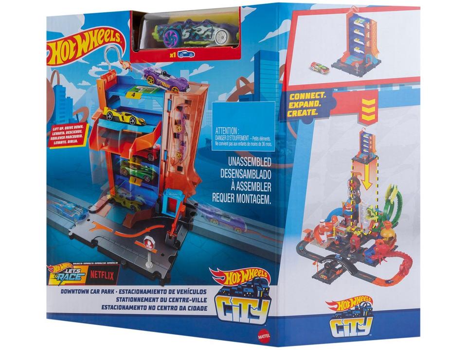 Pista Hot Wheels City Pista de Brinquedo Garagem - 12