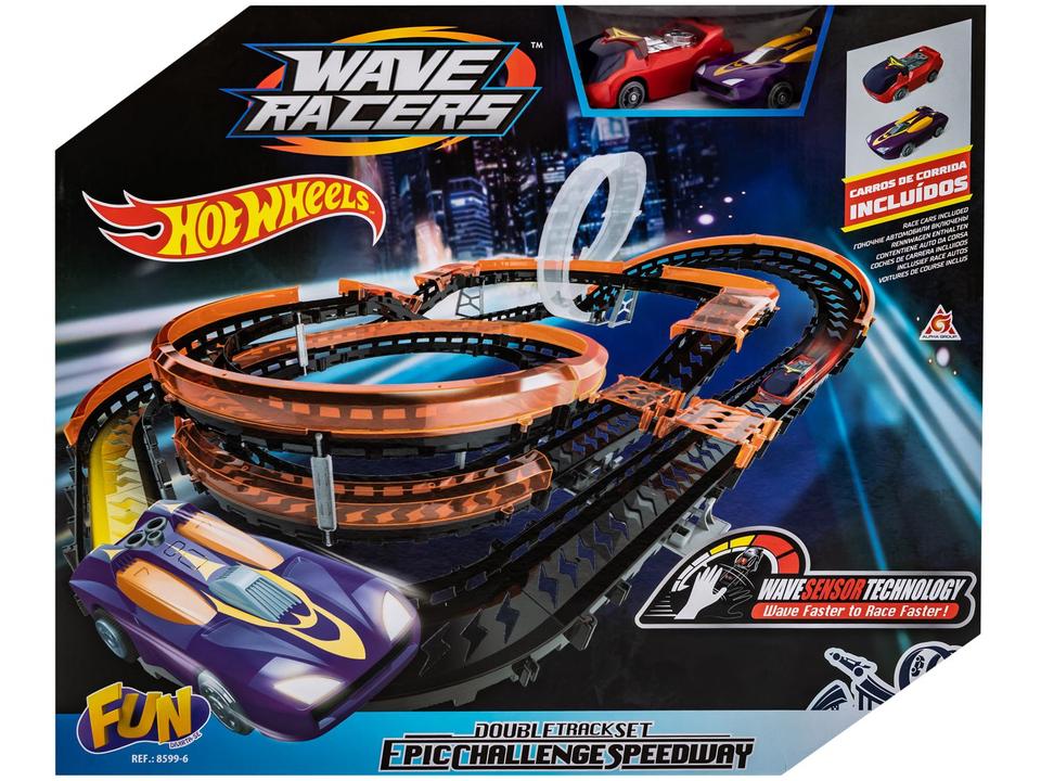 Pista Hot Wheels Epic Challenge Wave Racers - Fun - 10