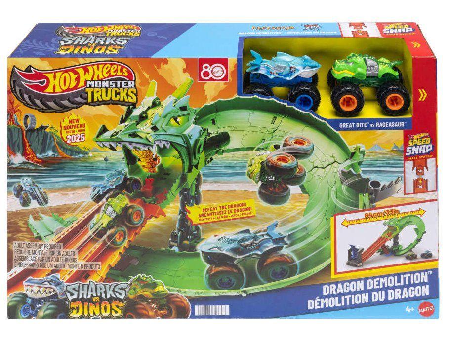 Pista Hot Wheels Tubarões vs Dinossauros Destruição Mattel - 8