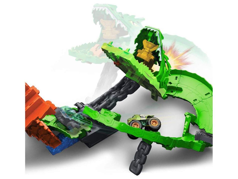Pista Hot Wheels Tubarões vs Dinossauros Destruição Mattel - 2
