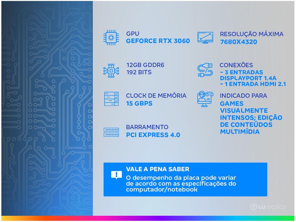 Placa de Vídeo Asus GeForce RTX 3060 12GB - 1