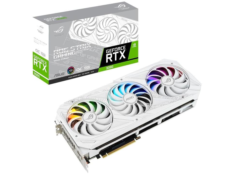Placa de Vídeo Asus GeForce RTX 3080 10GB - GDDR6X 320 bits ROG Strix Gaming