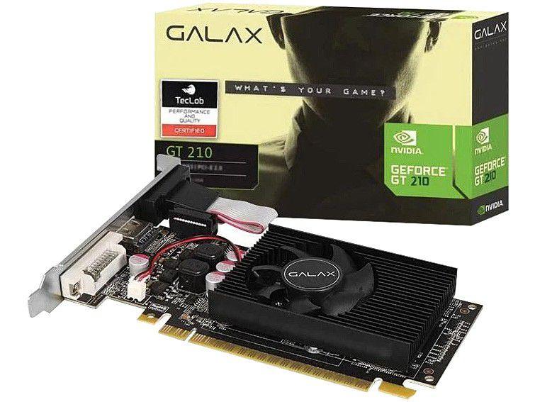 Placa de Vídeo Galax NVIDIA GeForce GT210 - 1GB DDR3 64 bits 21GGF4HI00NP