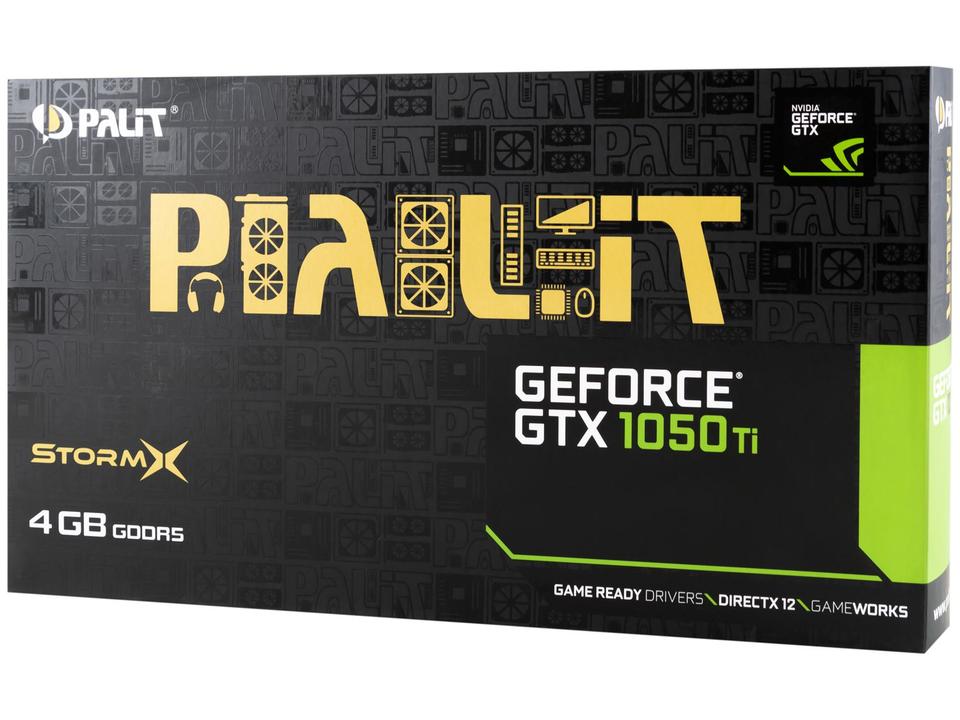 Placa de Vídeo Palit GeForce GTX 1050 Ti - 4GB GDDR5 128 bits - 10