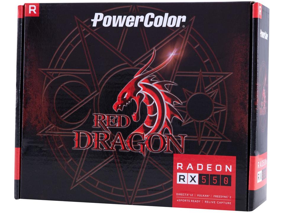 Placa de Vídeo Power Color Radeon RX 550 4GB - 7