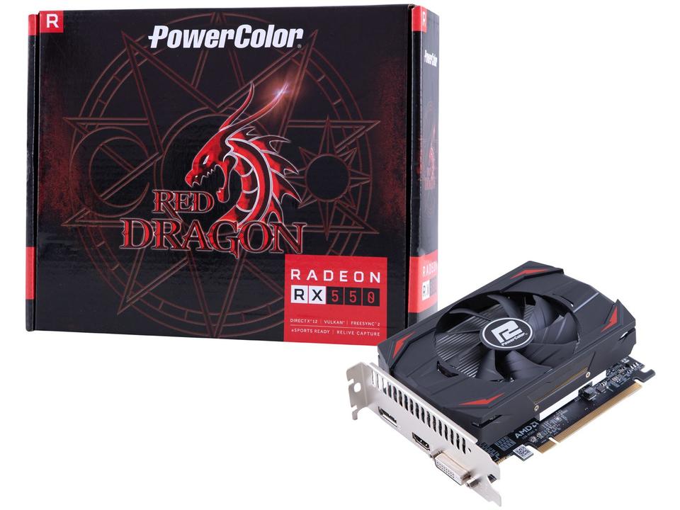 Placa de Vídeo Power Color Radeon RX 550 4GB - DDR5 128 bits