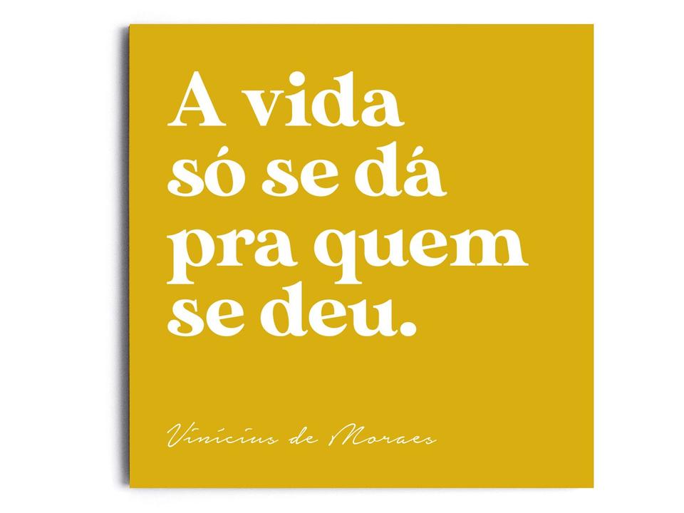 Placa Decorativa MDF A Vida 20x20cm - 1