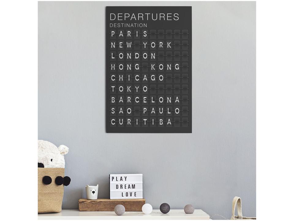 Placa Decorativa MDF Departures 30x44cm - Design Up Living