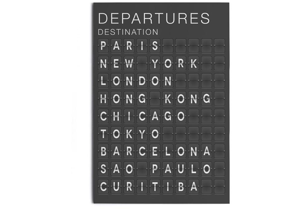 Placa Decorativa MDF Departures 30x44cm - 1