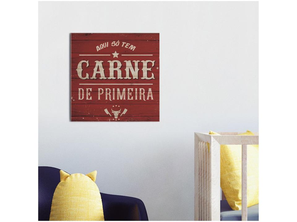 Placa Decorativa MDF Open Bar Carne de Primeira - 1