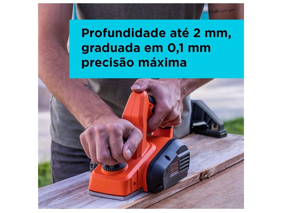 Plaina Elétrica Black+Decker 710W BEW712 - 2