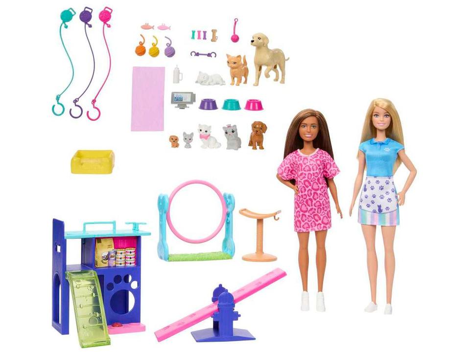 Playset Barbie Conjunto Babá de Animais de - 2